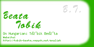 beata tobik business card